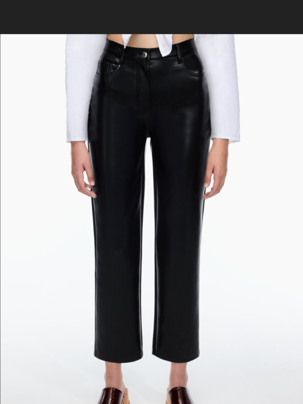 Wilfred MELINA Vegan Leather Cropped Pants